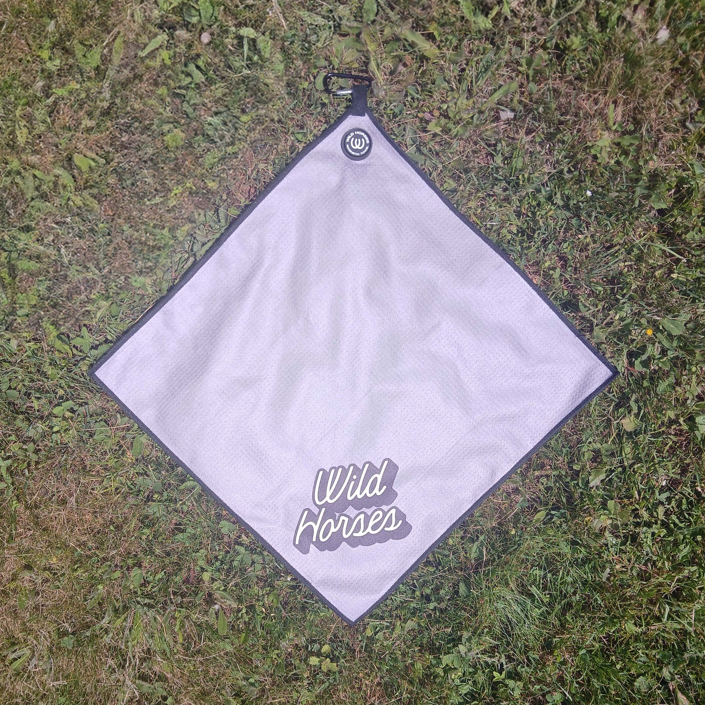 Small Logo Magnetic Golf Towel - Grey