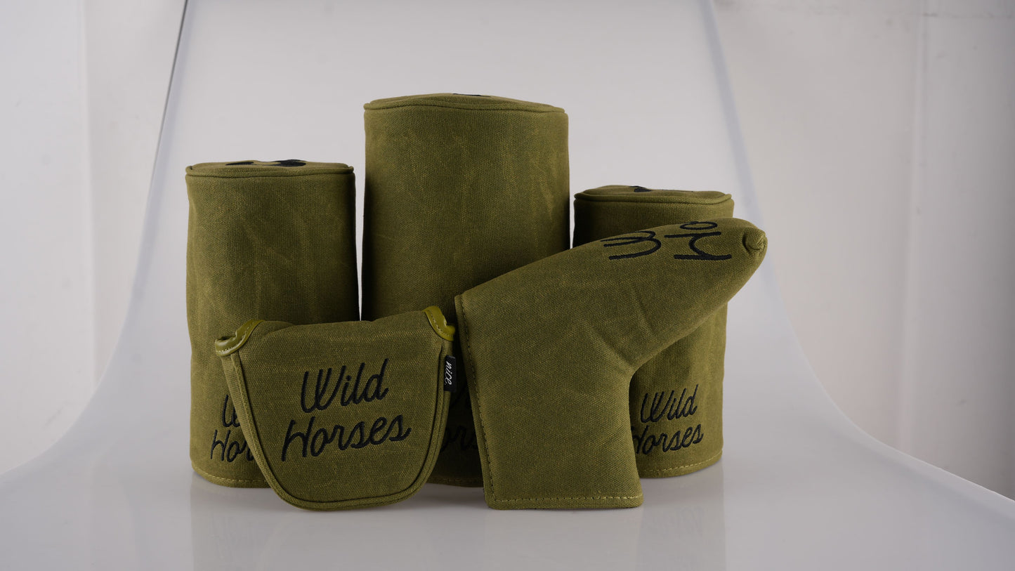 Waxed Canvas Cover Set (3 Woods + Choice of Putter)