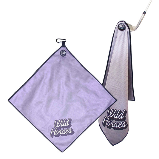 Small Logo Magnetic Golf Towel - Grey